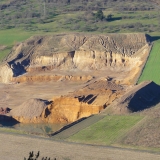 Ortsumgehung Kirschfurt, Blick auf Kiesgrube